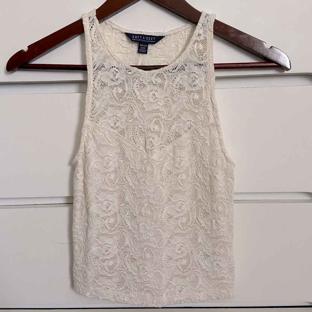 Soft lace tank